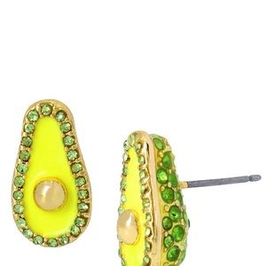 Betsey Johnson Avocado Stud Earrings